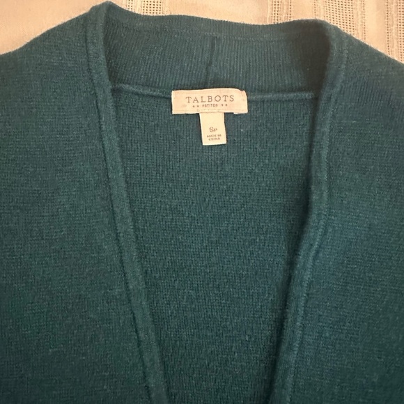 Talbots Teal Open-Front Cardigans - Picture 4 of 14